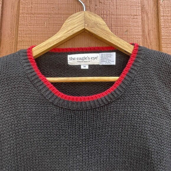 The Eagle's Eye Knit Sweater Womens Med Scottish Bear 1993 Grandma Cottage Core - Picture 2 of 11
